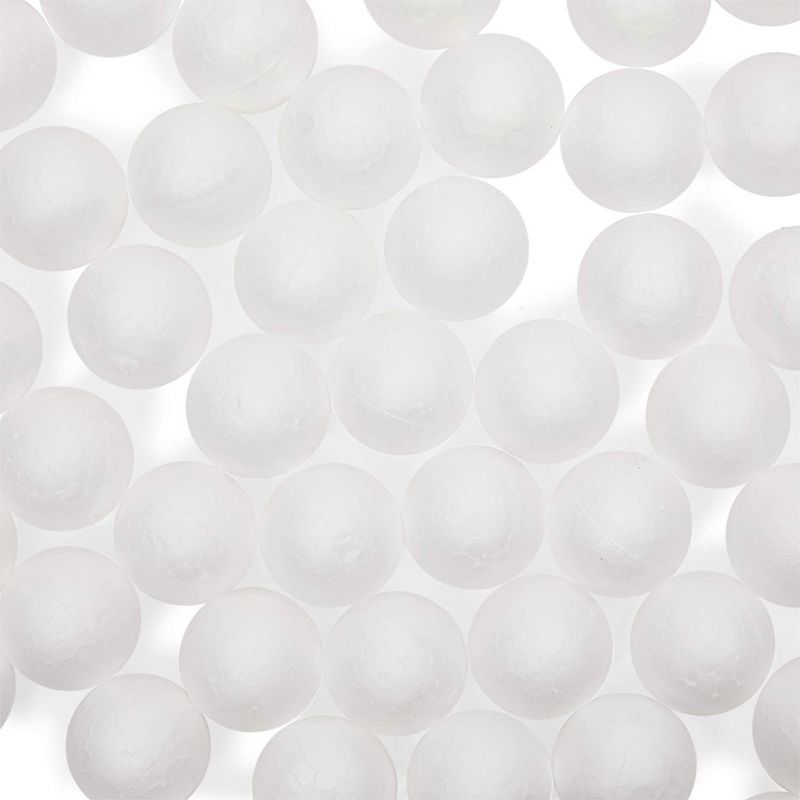Bright Creations 350-Pack White Foam Balls, Small Spheres for DIY Arts and Crafts Supplies (1 Inch)