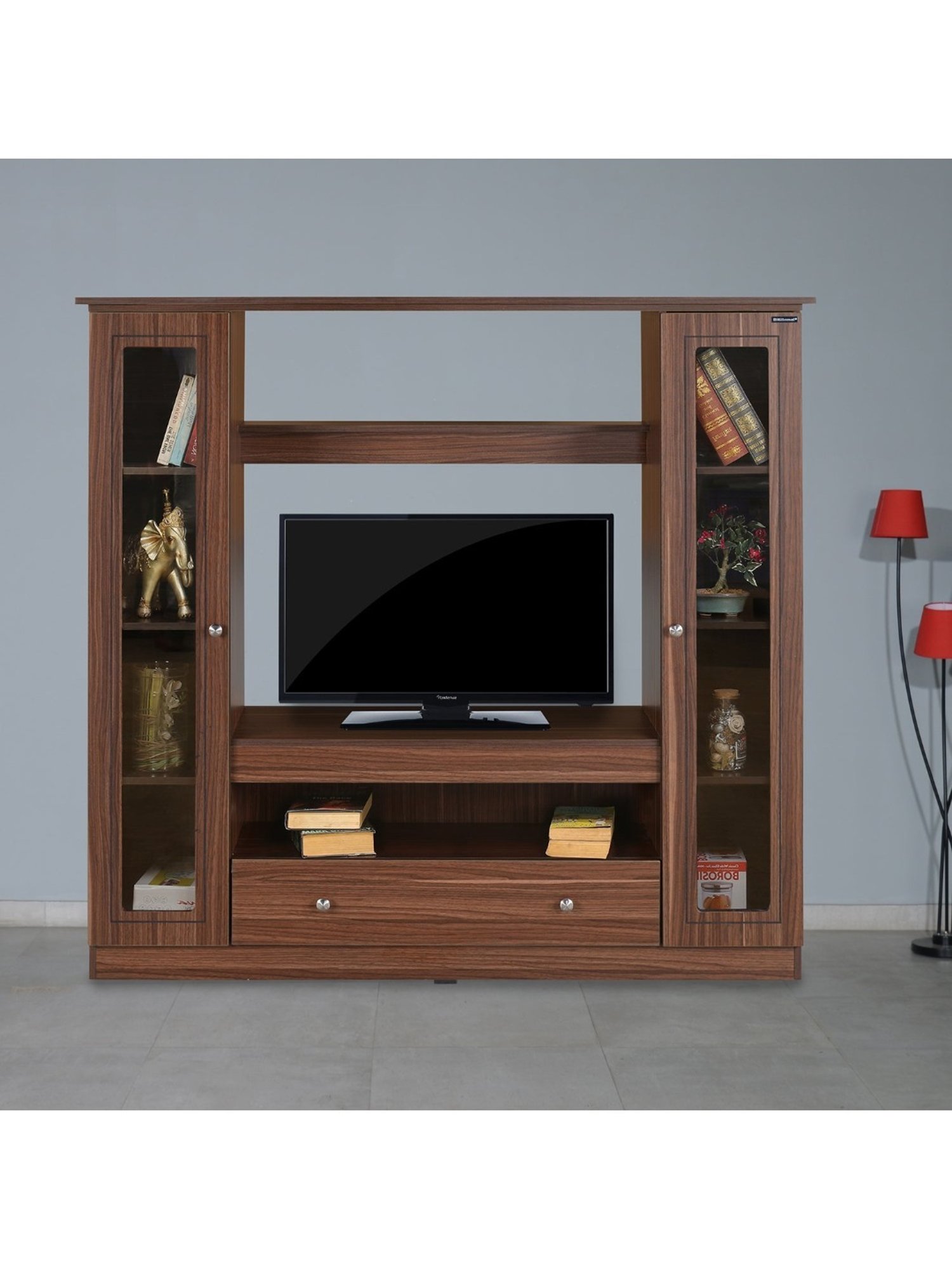 Nilkamal Cora White Engineered Wood TV Entertainment Unit with 2 Shelves