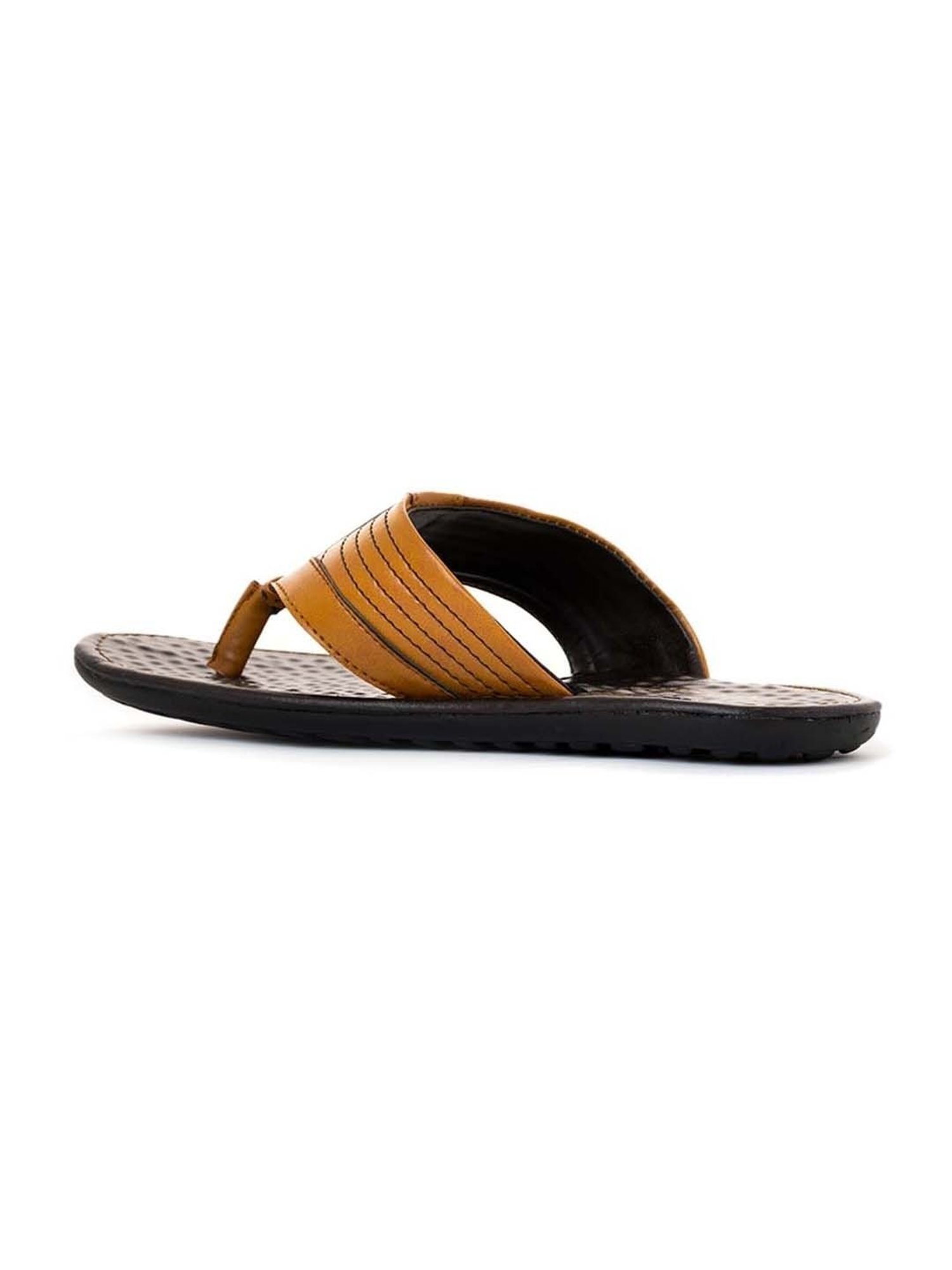 Khadim Men's Tan Flip Flops