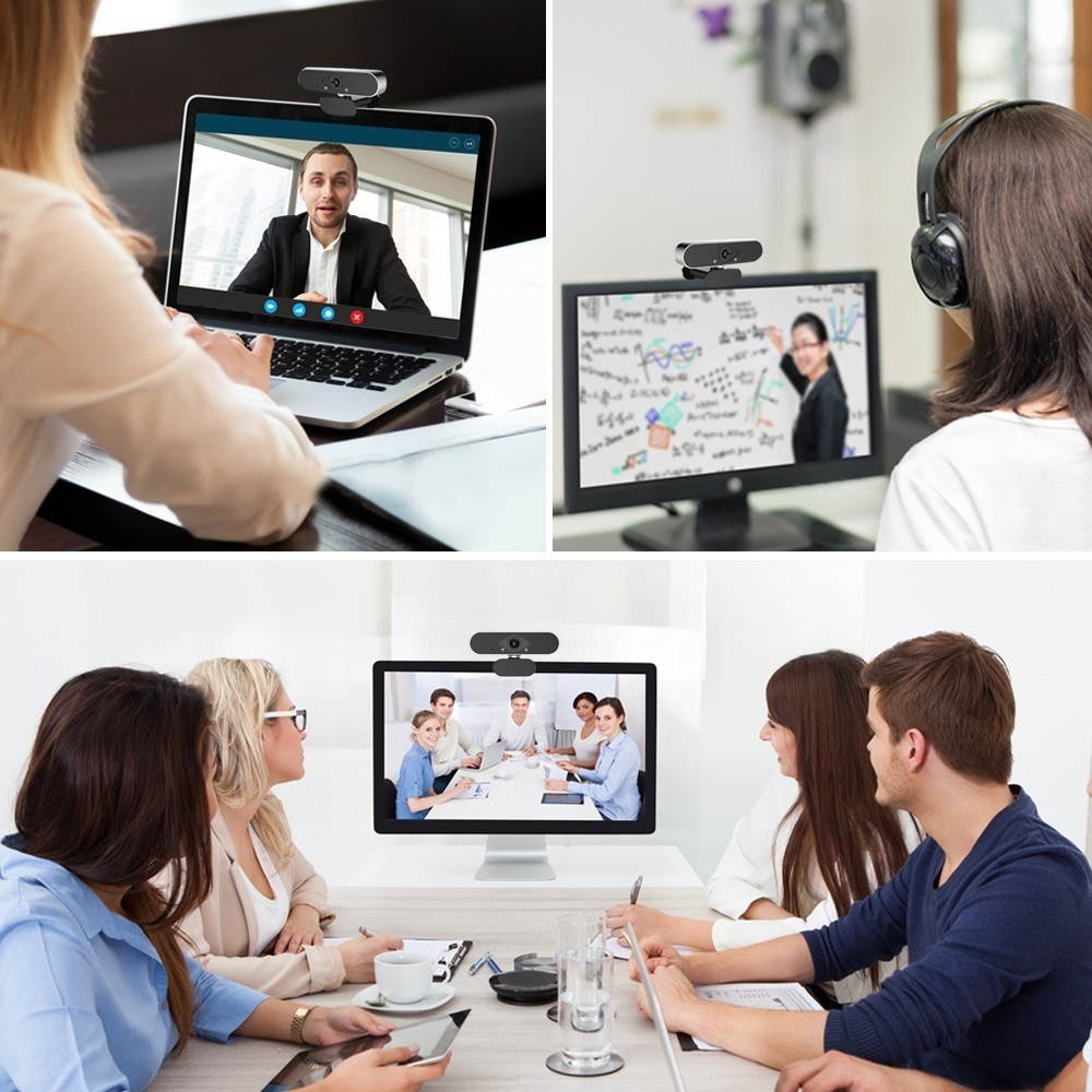 1080P Full High Definition Webcam Wide Angle Lens USB Web Camera with Built-in Microphone for Desktop PC