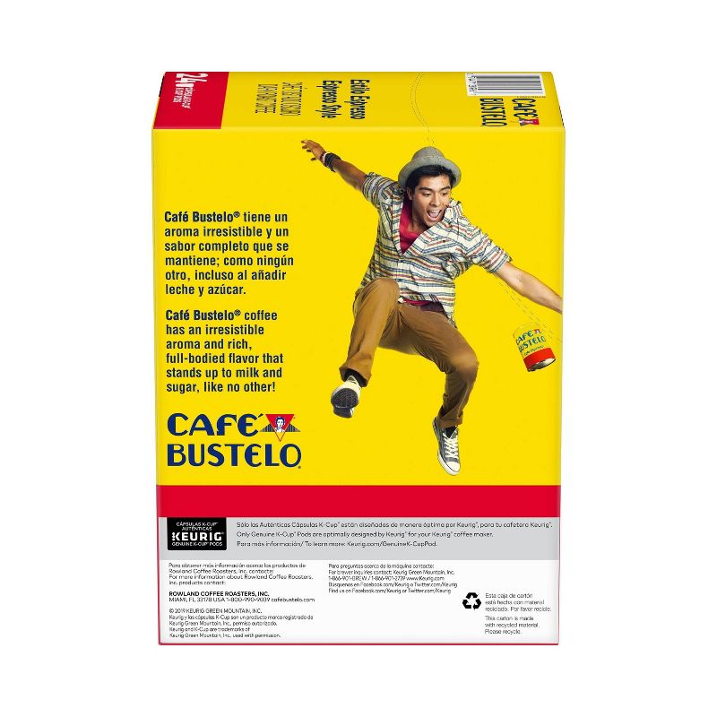 Cafe Bustelo Espresso Dark Roast Coffee - Keurig K-Cup Pods - 24ct