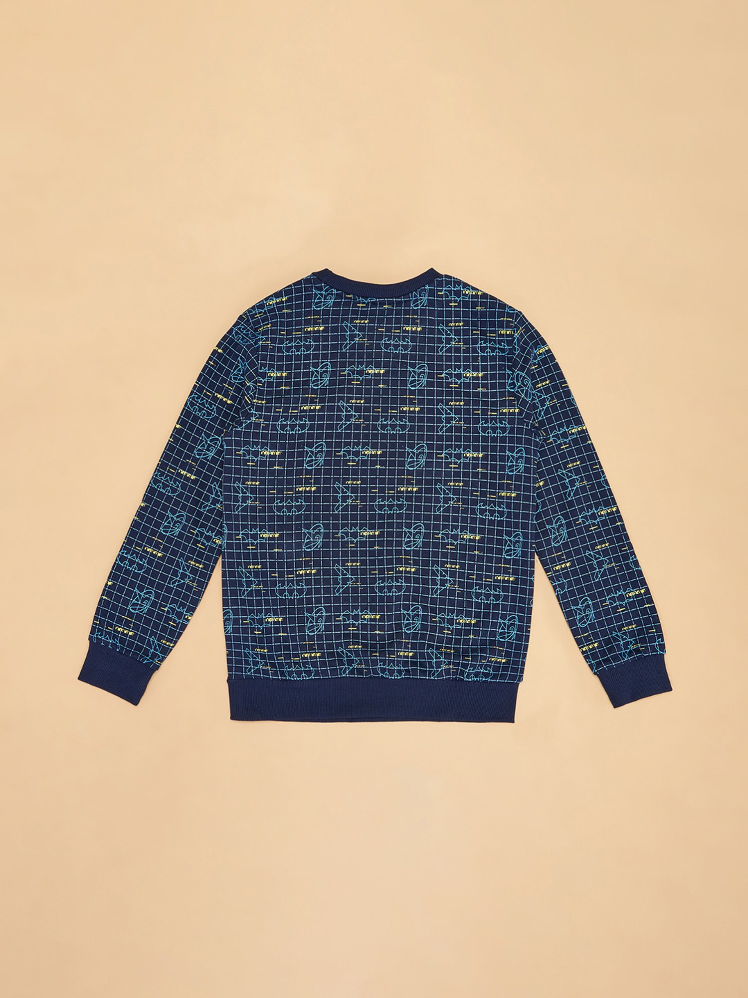 YU by Pantaloons Kids Navy Printed Full Sleeves Sweatshirt