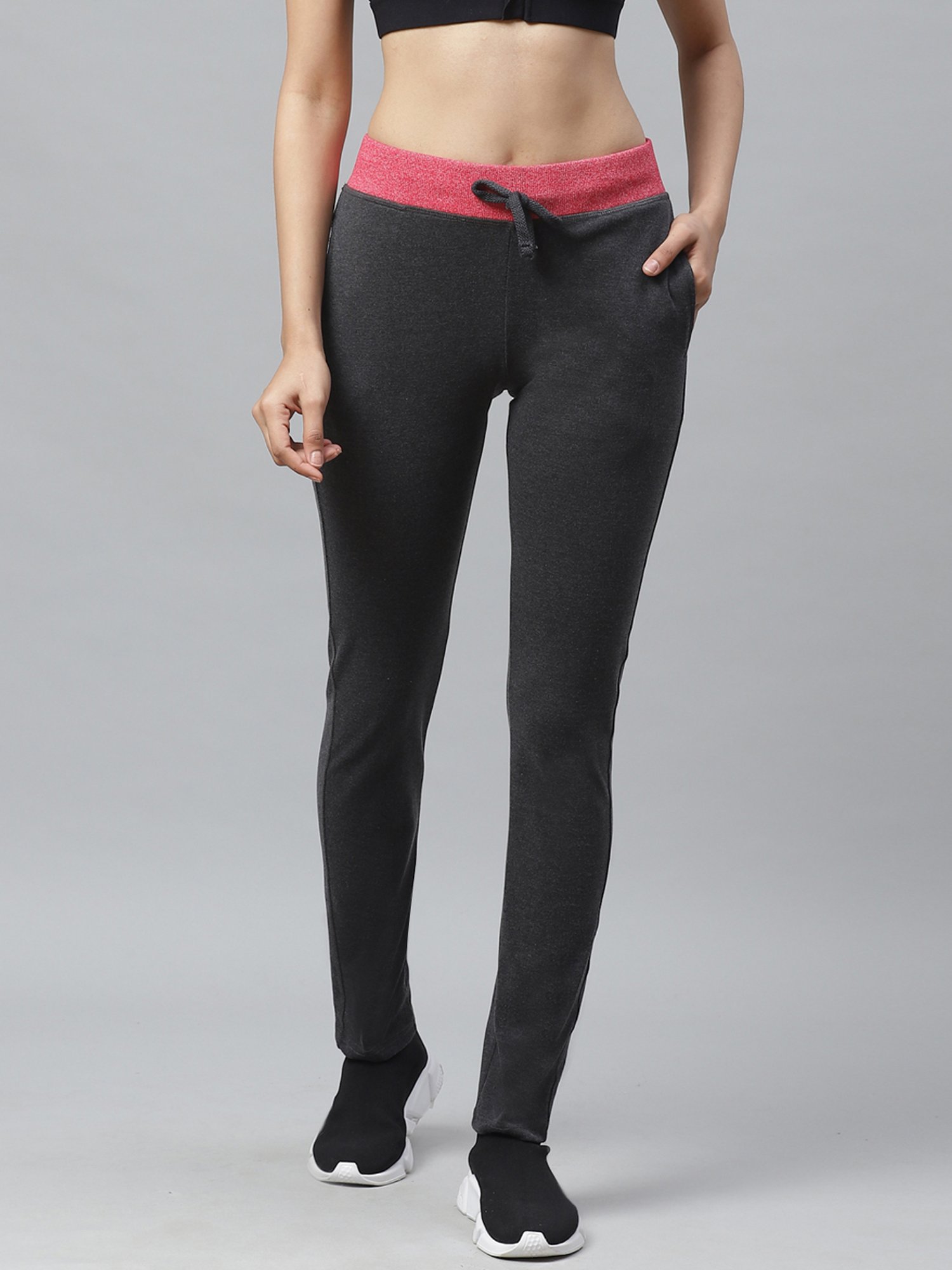 Cayman Dark Grey Mid Rise Track Pants