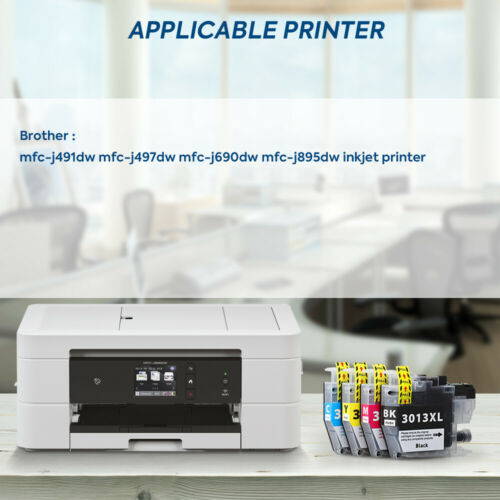 Compatible LC3013 Ink Cartridges Replacement for Brother LC3013 LC3011 Ink Cartridge Works with Brother MFC-J690DW MFC-J895DW Brother MFC-J497DW MFC-J491DW Inkjet Printer 8Packs (2K/2C/2M/2Y)
