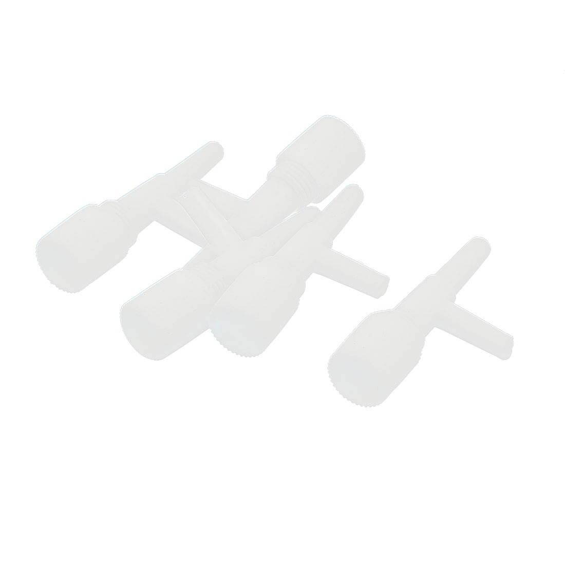 5 Pcs 5mm Connector Adjustable Aquarium Fish Oxygen Air Control Valves White