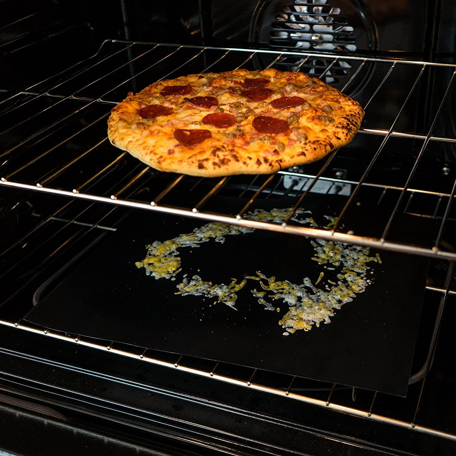 BBQ Dragon Grill Mats Set of 3 - Black, Heavy Duty Large Reusable, Grill Pans Non Stick, Charcoal BBQ, Barbecue Grilling and Baking Accessories for Grilling, Easy Clean