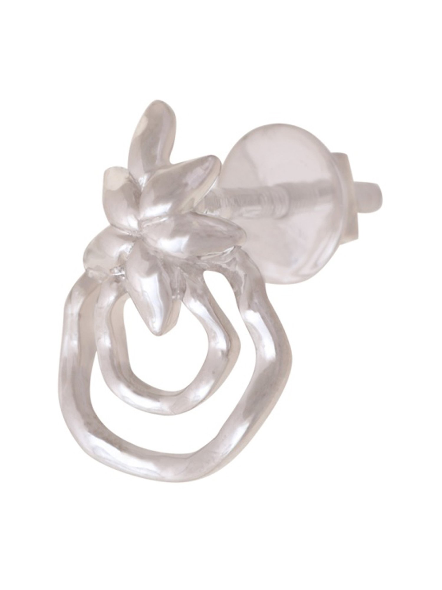 C.Krishniah Chetty Classic 950 Platinum Stud Earrings