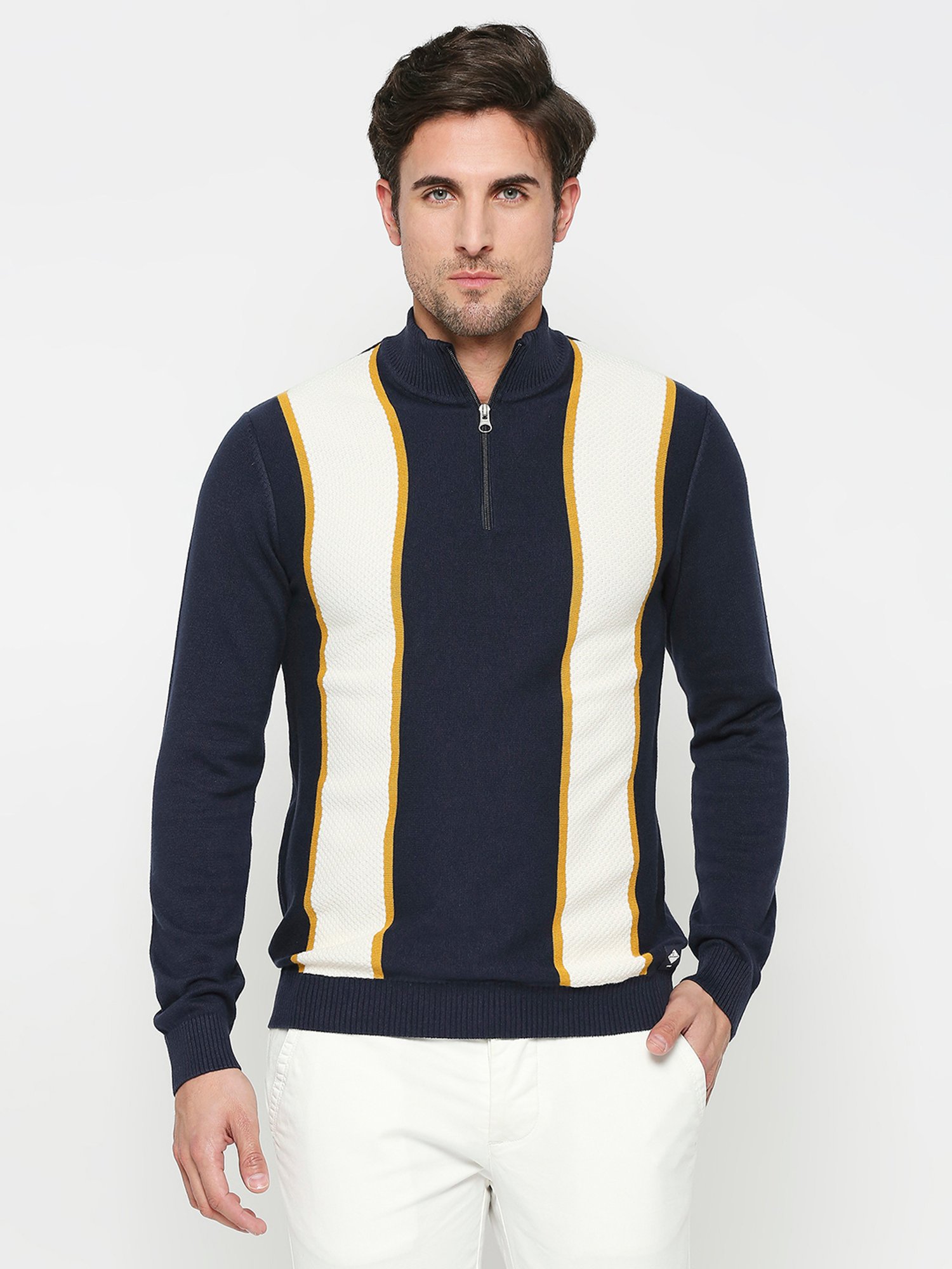 Being Human Navy Regular Fit Sweater