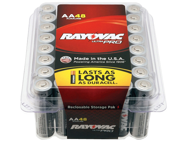 Rayovac ALAA-48F Mercury Free Alkaline Batteries, AA 48 Pk