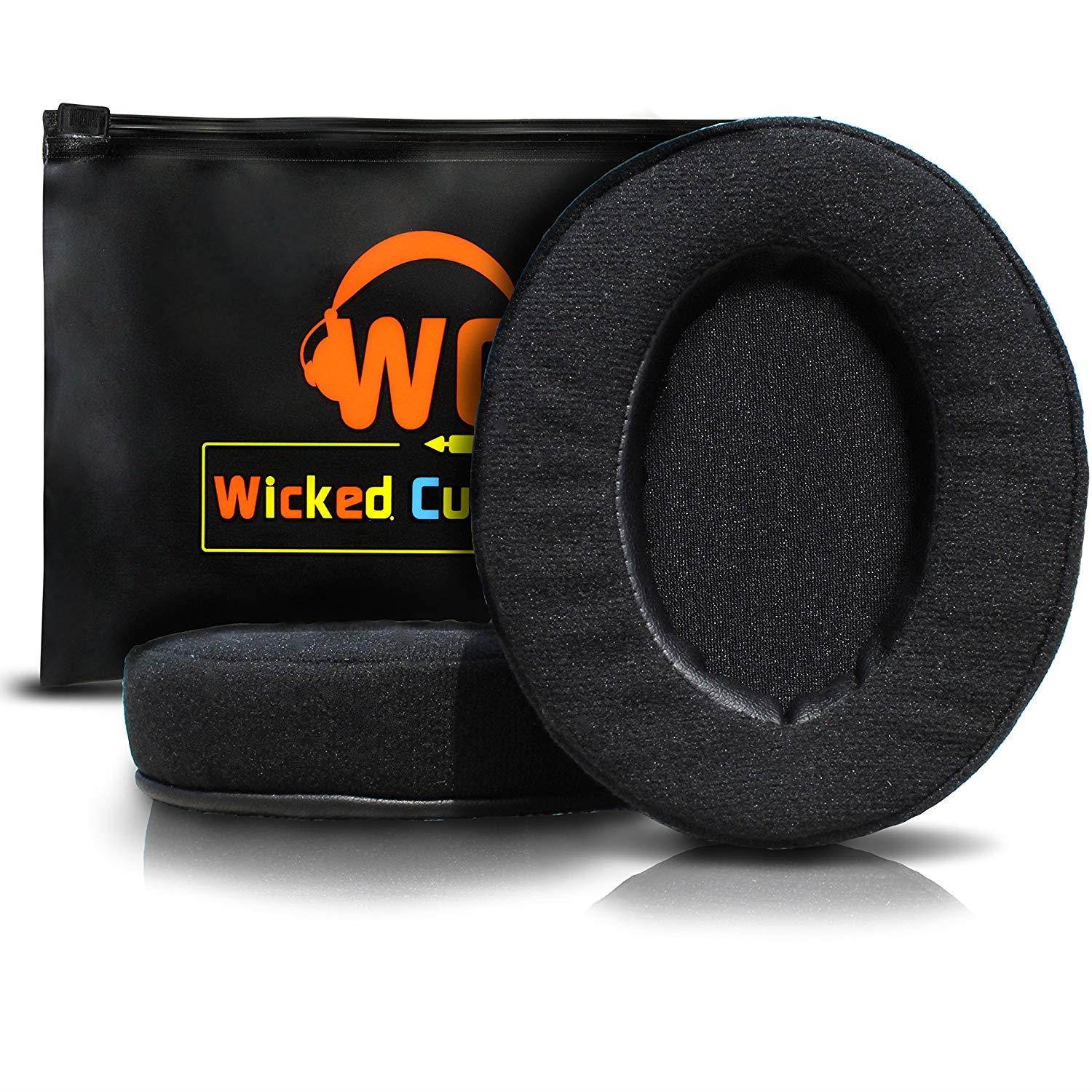 Upgraded Replacement Ear Pads for Audio Technica ATH M50X - Also Compatible with M50 / M40X / M40 / Sony Mdr/Monoprice 8328 and Many More Oval Shaped Headphones (Velour)