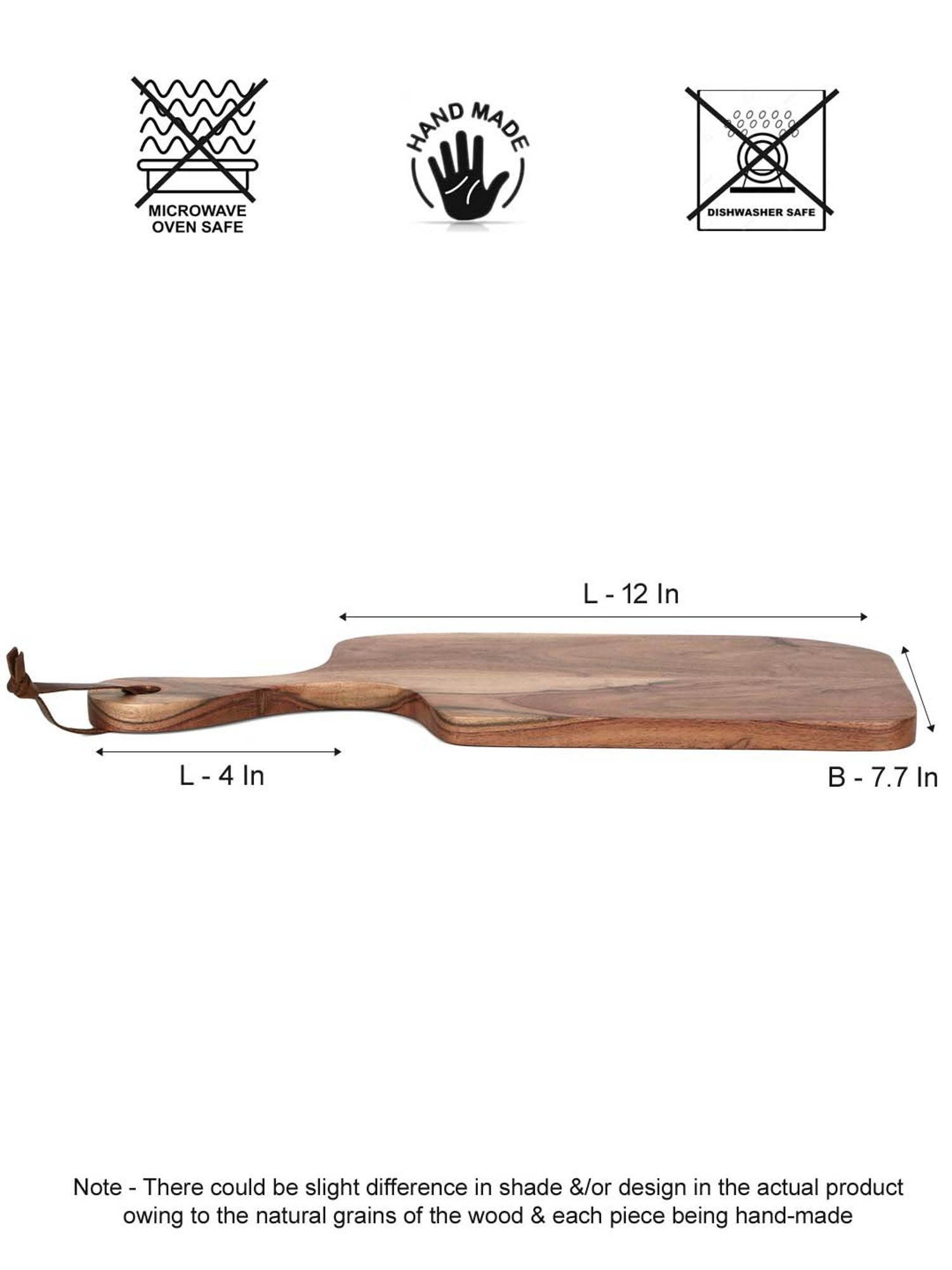 Crayton Beige & Brown Bamboo Chopping Board - Set of 1