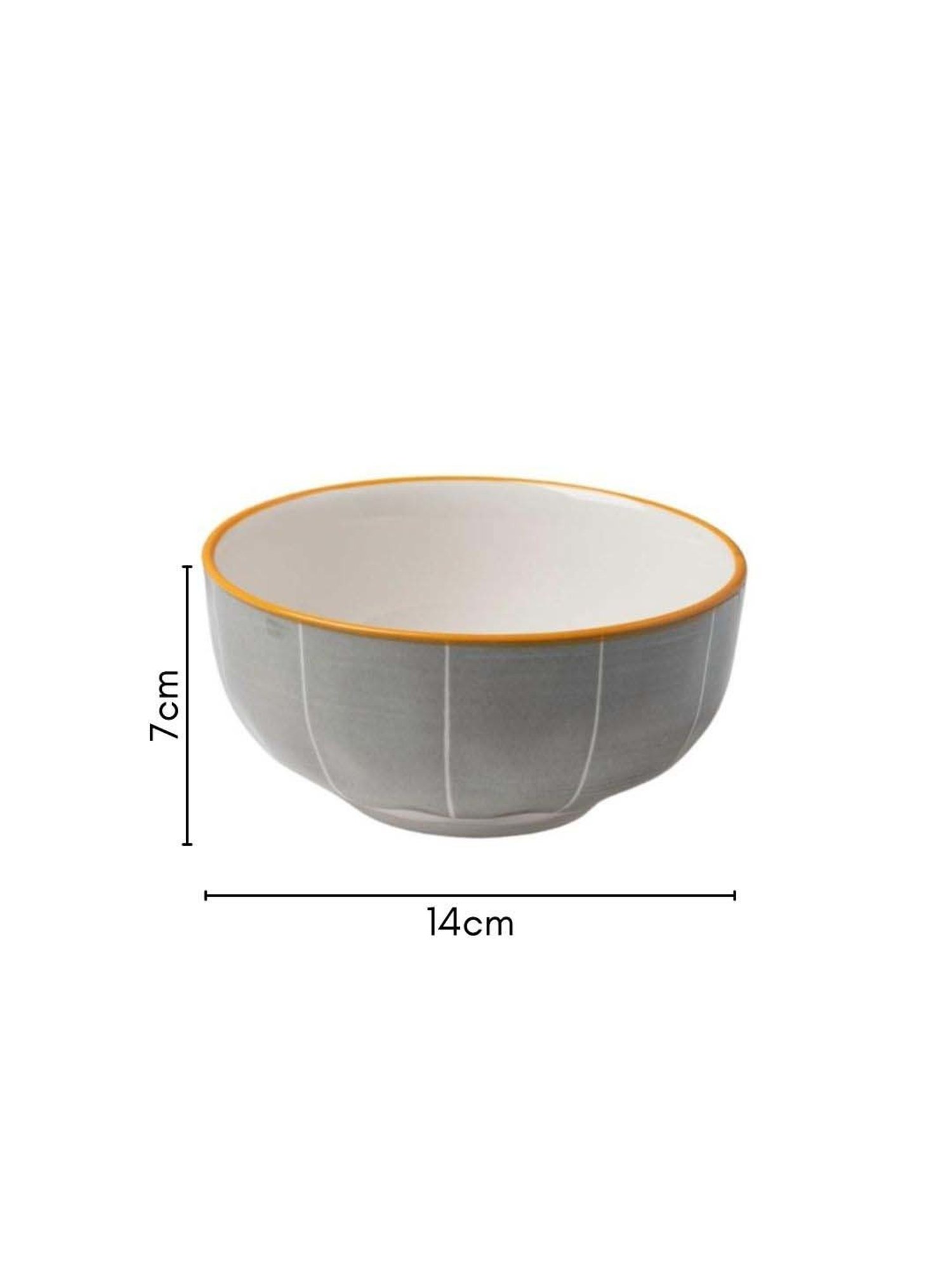 Nestasia Willow Dark Grey Microwave & Dishwasher Safe Ceramic Snack Bowl Large, 500ml