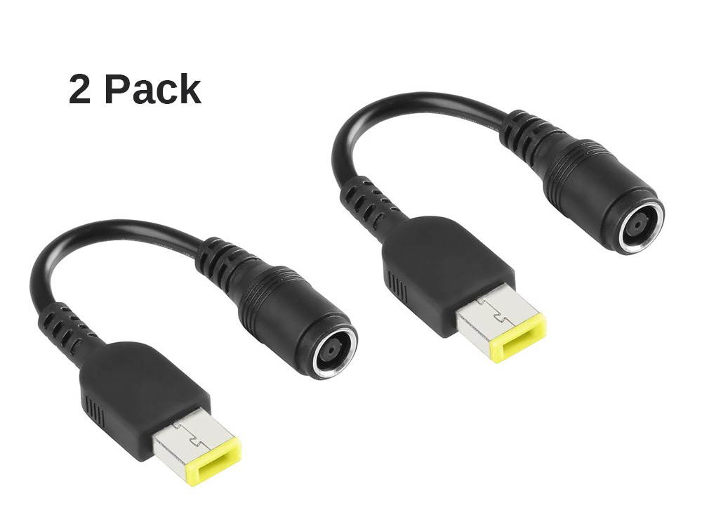2-Pack Generic Lenovo Tip Adapter Connector Converter for Lenovo Thinkpad Round 7.9mm to Slim Square Lenovo IdeaPad Yoga 11S,Yoga 2 11,Yoga 13,Yoga 2 Pro and more Dongle 0B47046 0B47048 AC Charger