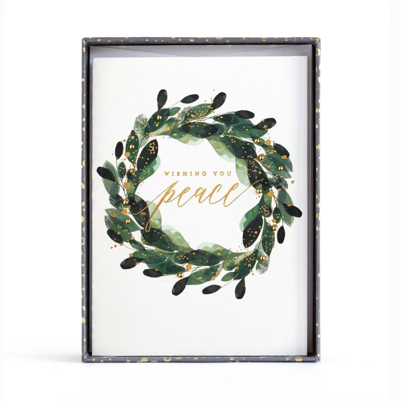 Minted 10ct Greenery Wreath Boxed Cards