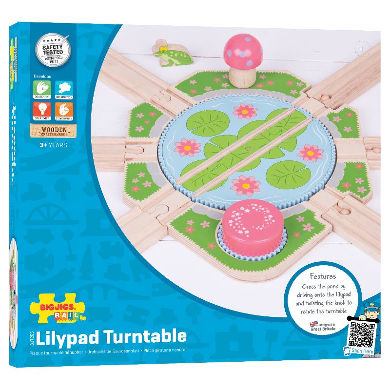 Bigjigs Rail Lilypad Turntable Wooden Railway Train Set Accessory