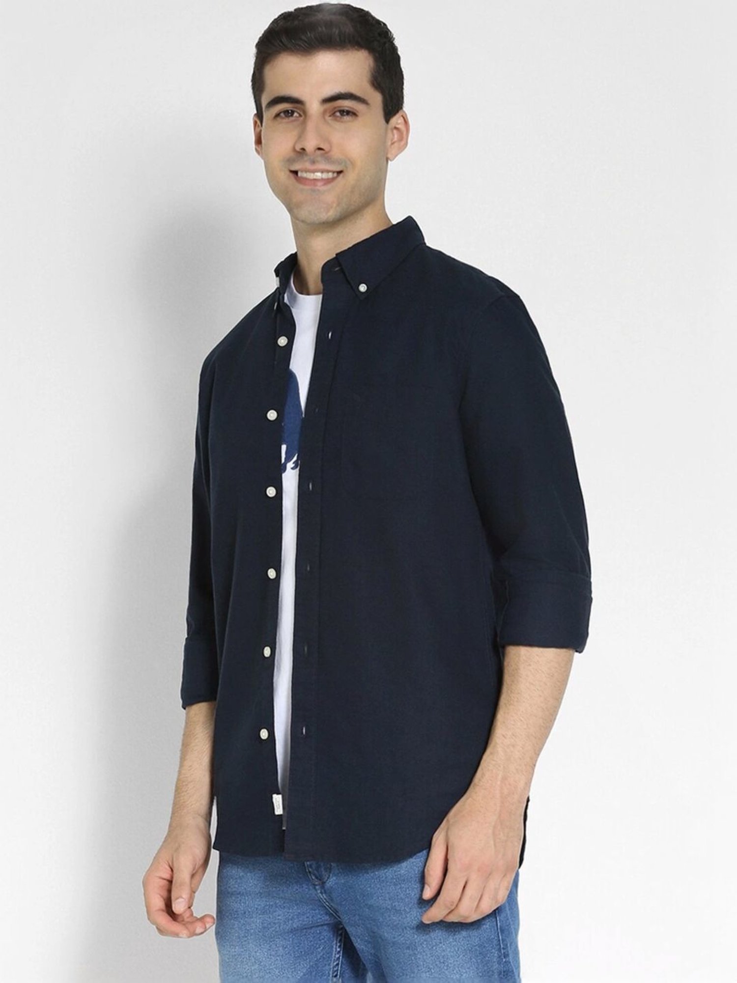 American Eagle Navy Slim Fit Shirt