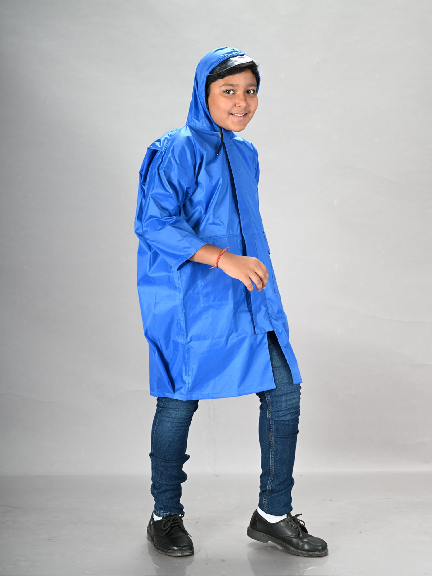Little Surprise Box Kids Yellow Printed Full Sleeves Raincoat
