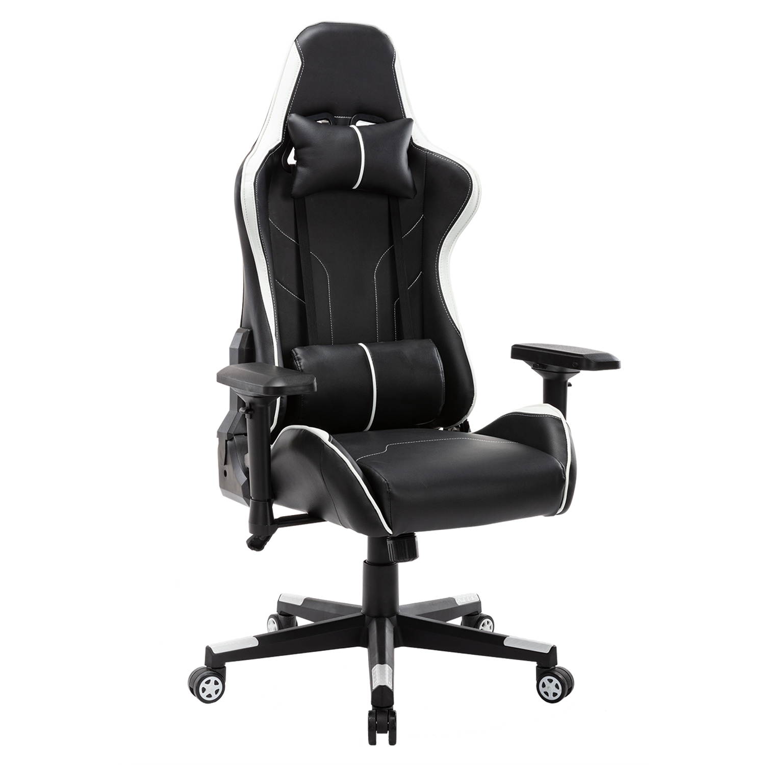 Gaming Chair, UHOMEPRO PU Leather High Back Computer Chair Office Chair, Home Desk Chair, PC Racing Chair, Executive Ergonomic Adjustable Task Chair with Headrest and Lumbar Support