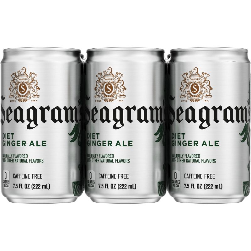 Seagram's Diet Ginger Ale Soda - 6pk/7.5 fl oz Cans