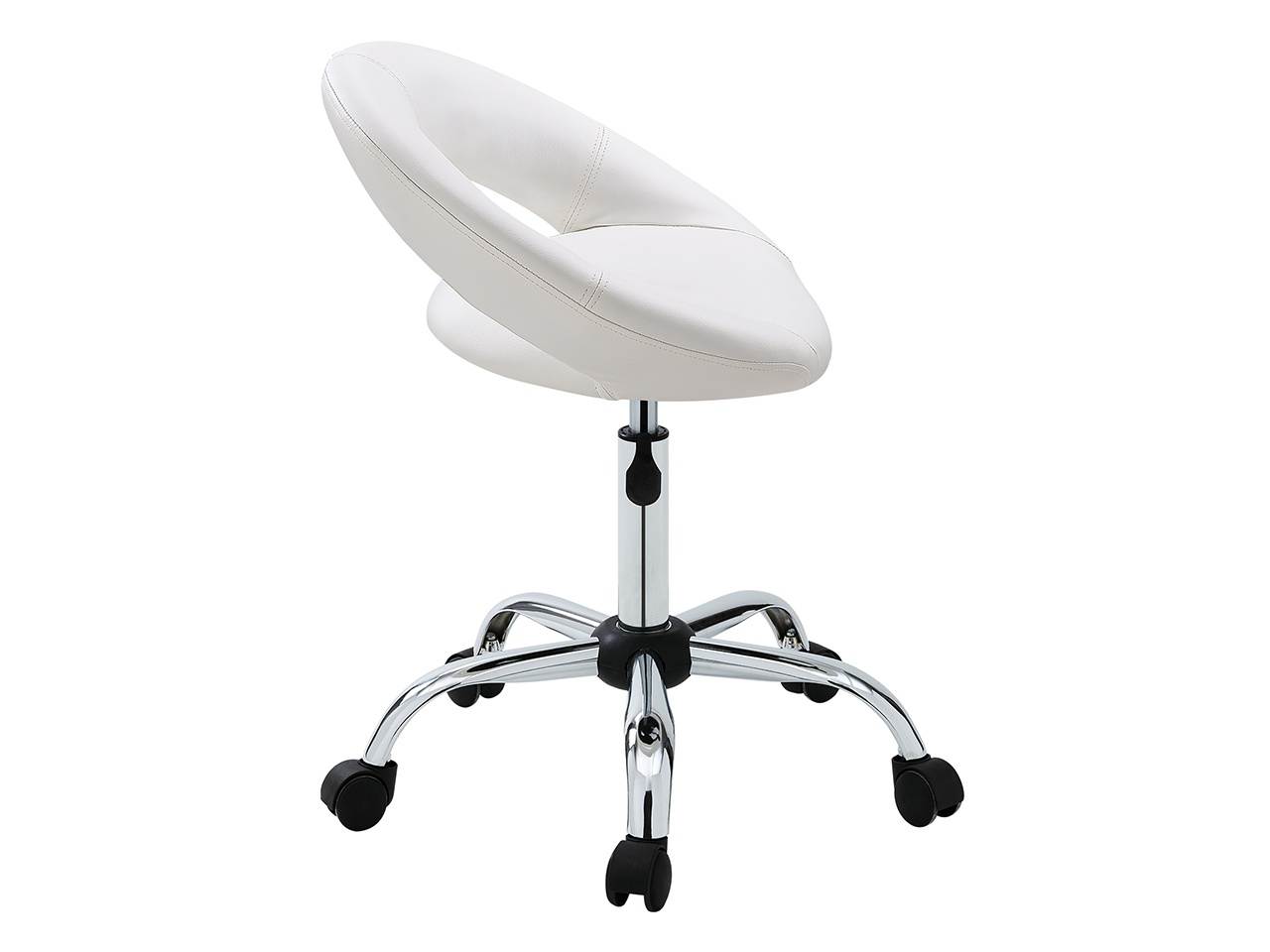 Cresent Swivel Height Adjustable Task Chair PU Leather Office Chair with Wheels