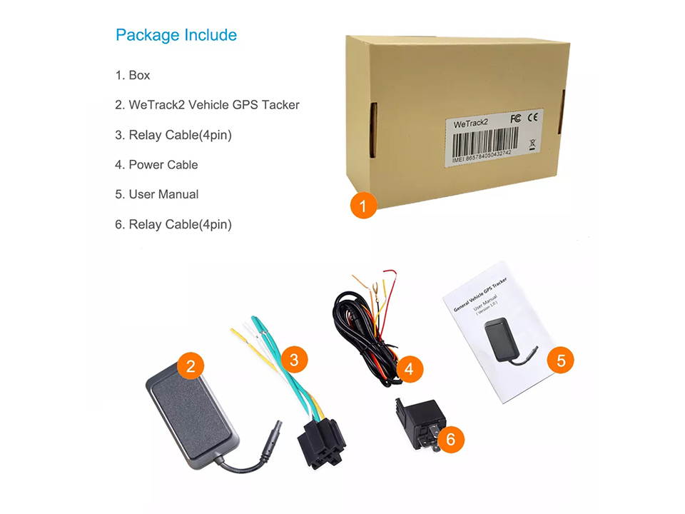JIMIIoT WeTrack2 Moto Car GPS Tracker With Battery IP65 Waterproof Multiple Alarms Real-time Tracking Remote Cut-off Via Web APP