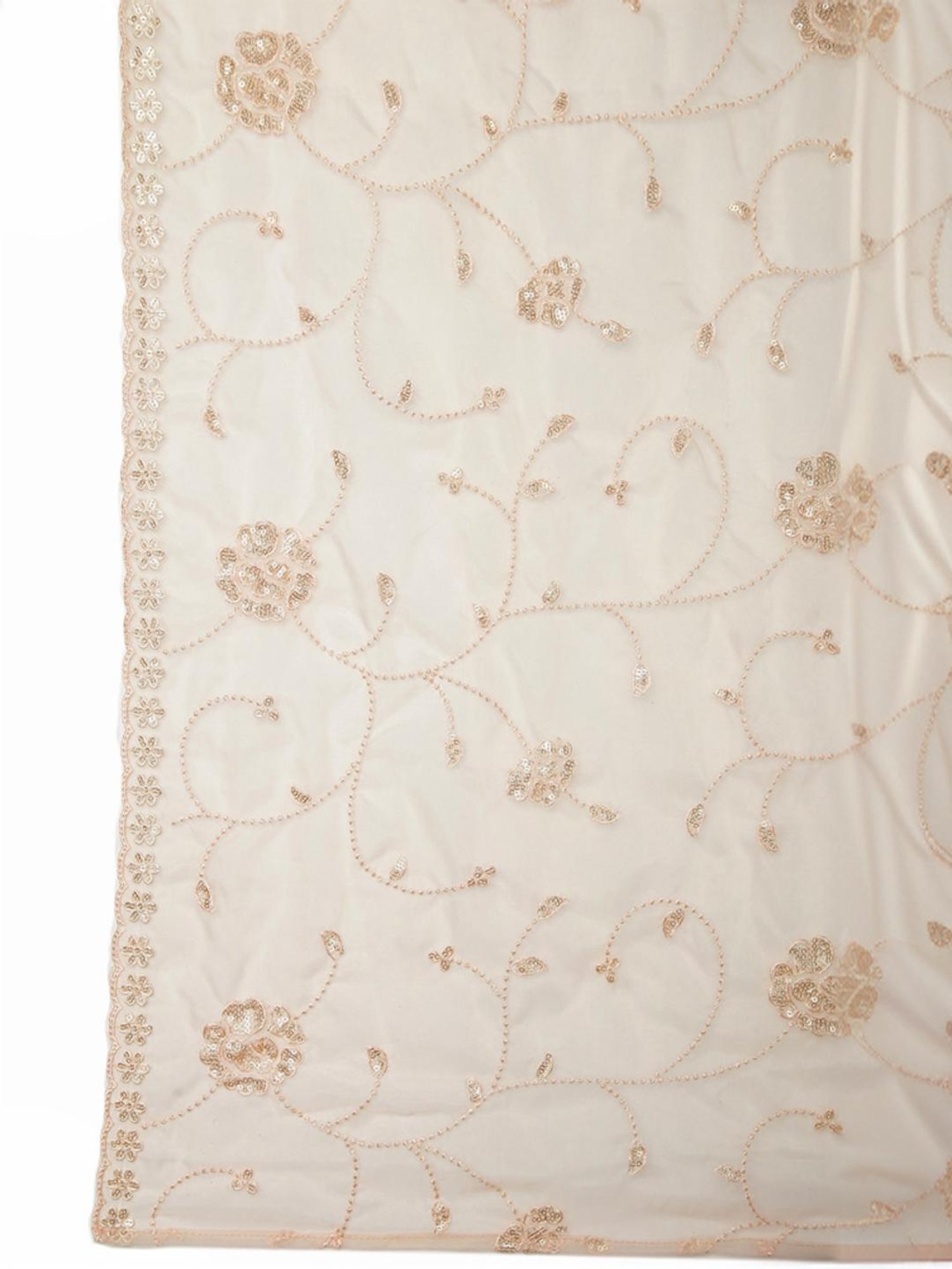 Soch Womens Peach Chanderi Unstitched Dress Material With Sequins