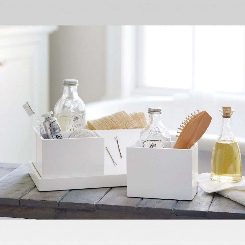 Curved Shower Caddy with Soap Tray Light Silver 24.15" - Elegant Home Fashions