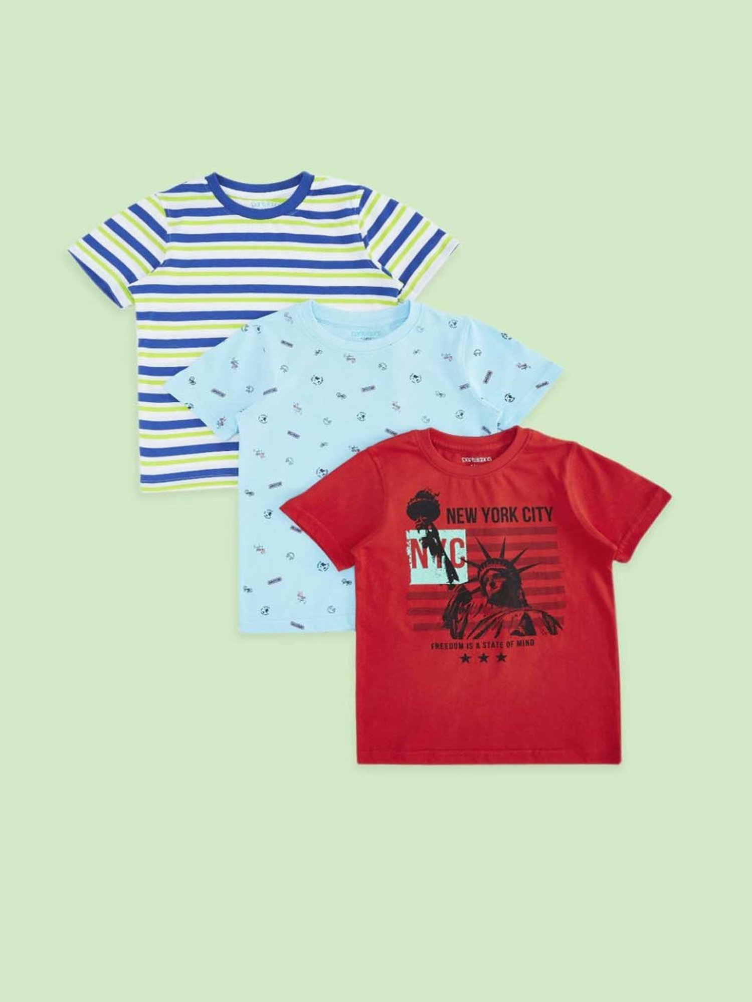 Pantaloons Baby Kids Multicolor Cotton Printed T-Shirt