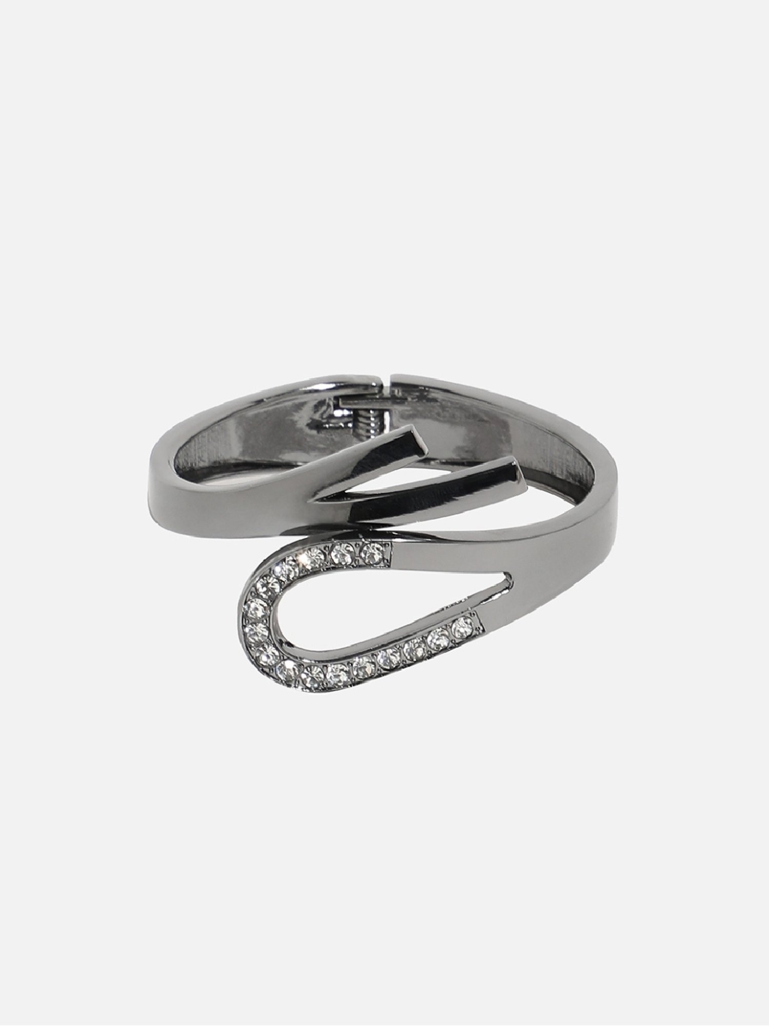 Sohi Women's Embellished Bow Bracelet - Dark Silver