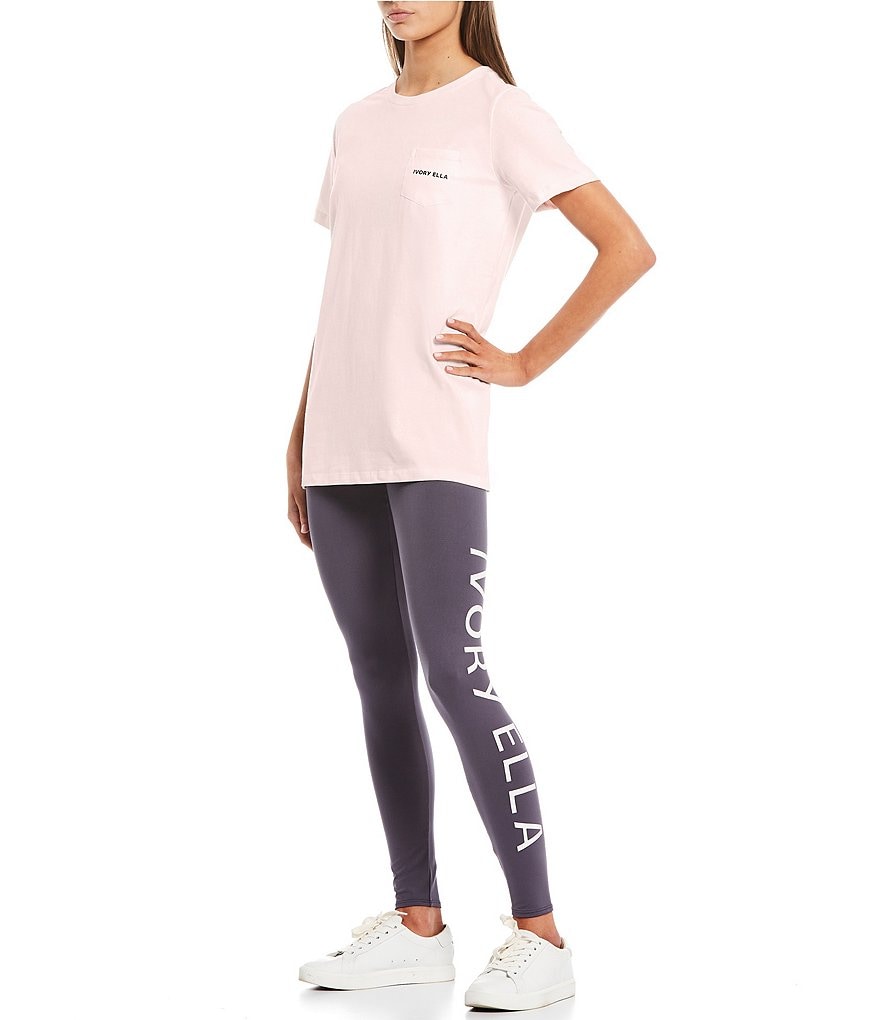 Ivory Ella Organic Cotton Logo Graphic Pocket Tee