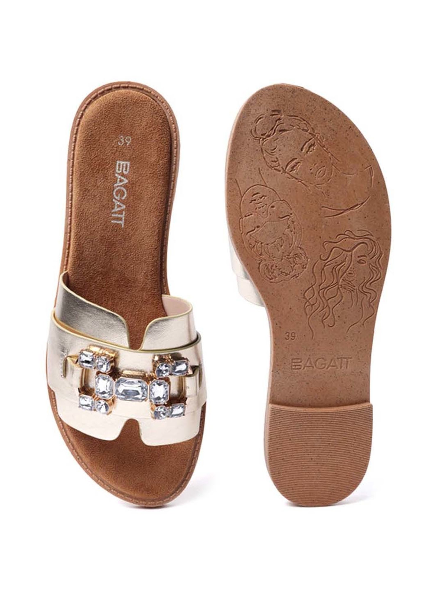 BAGATT Women's Goldeny Golden Casual Sandals