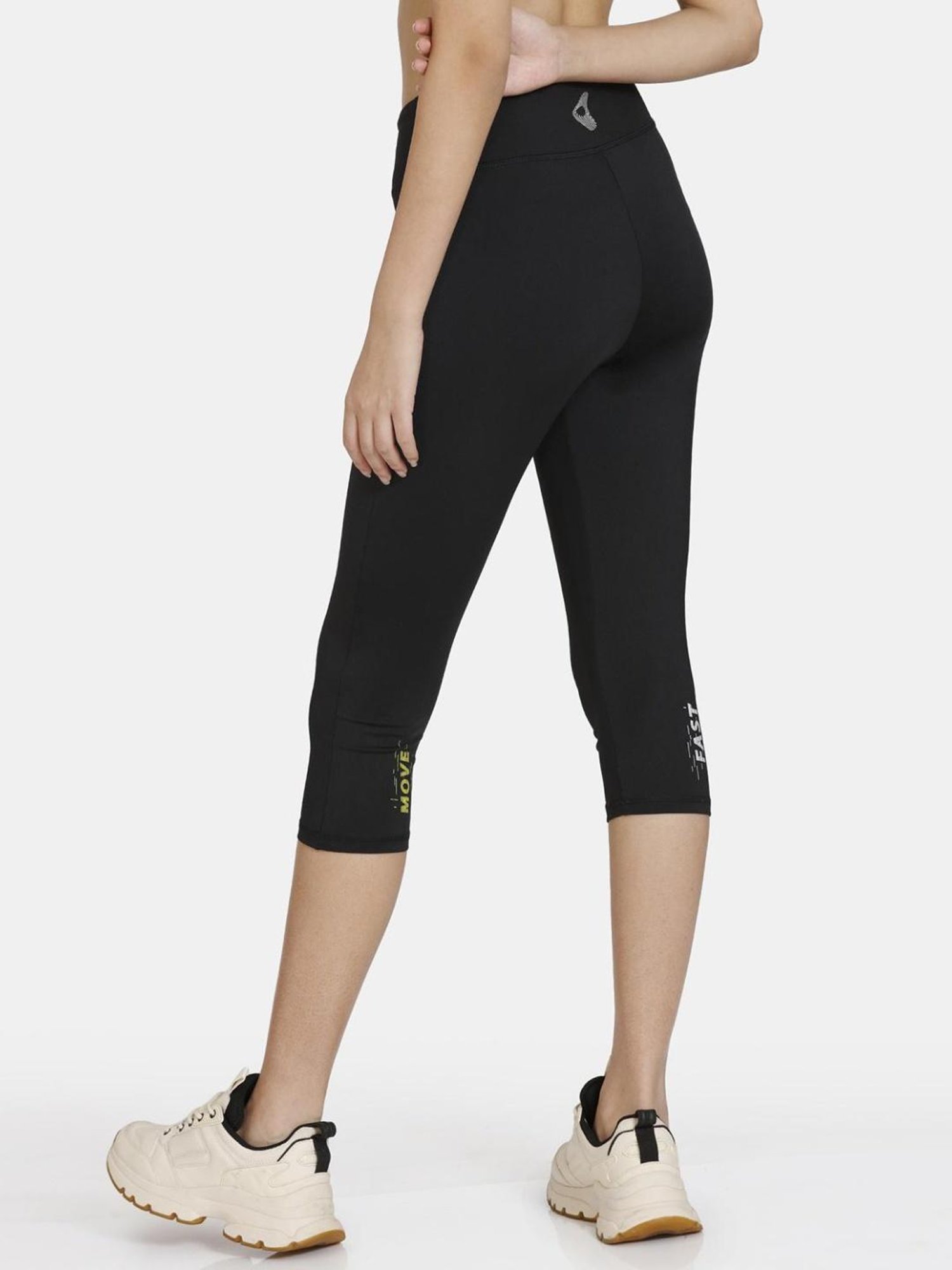 Zelocity by Zivame Black Skinny Fit Capris