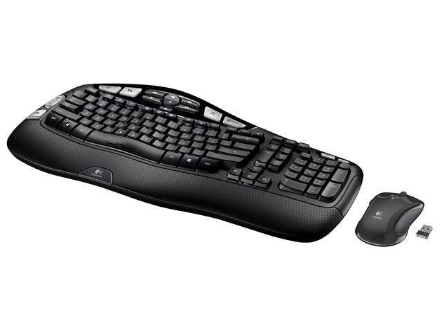 New Logitech MK550 Wireless Keyboard and Mouse Combo &mdash; Includes Keyboard and Mouse, Long Battery Life, Ergonomic Wave Design with cushioned palm rest, Powerful 2.4 GHz wireless connection