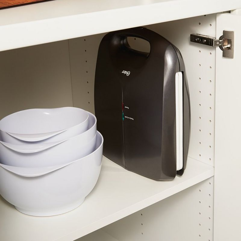 Oster Long Lasting Durable Non Stick Innovative Olive Oil Infused Ceramic Large 4 Square Slice Waffle Maker