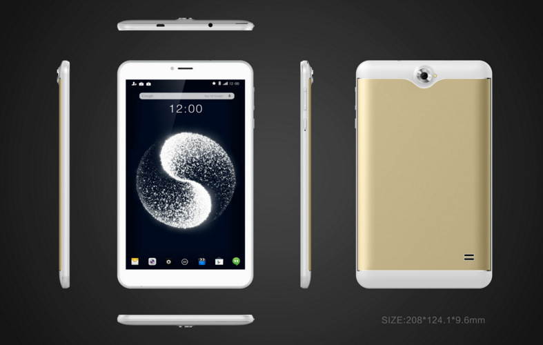 Mini Tablet 7 Inch WiFi MTK8321 1.3GHz 7 Inch 5-7 hours Tablet Gold TABLET-707-G