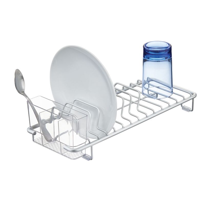 InterDesign Aluminum Compact Dish Drainer Silver