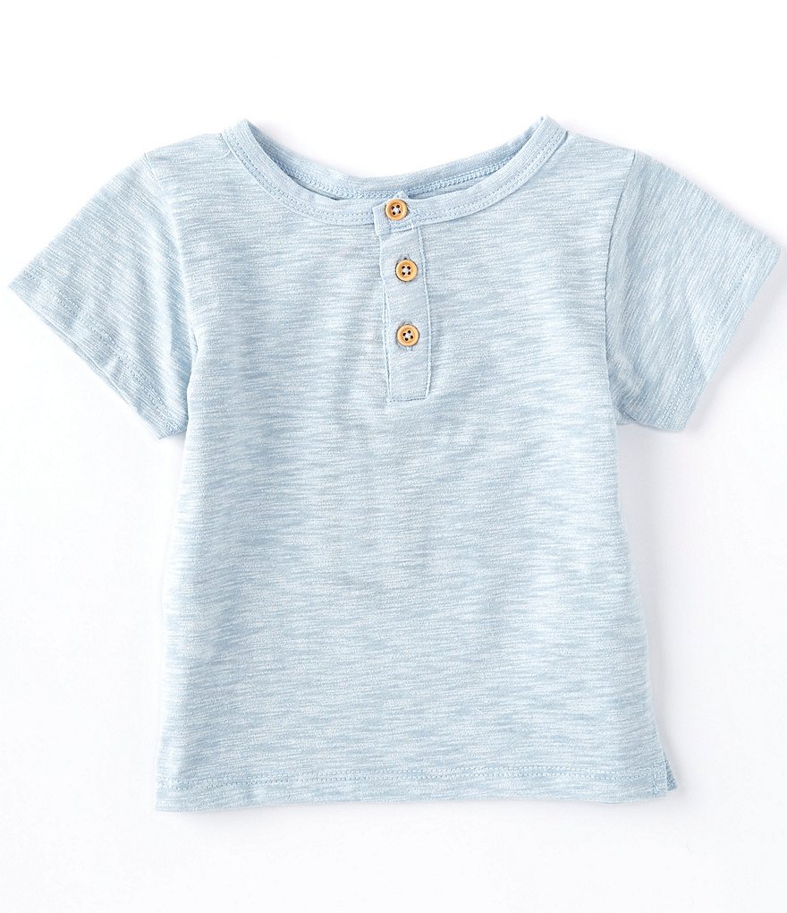 First Wave Baby Boys 12-24 Months Short Sleeve Henley Shirt