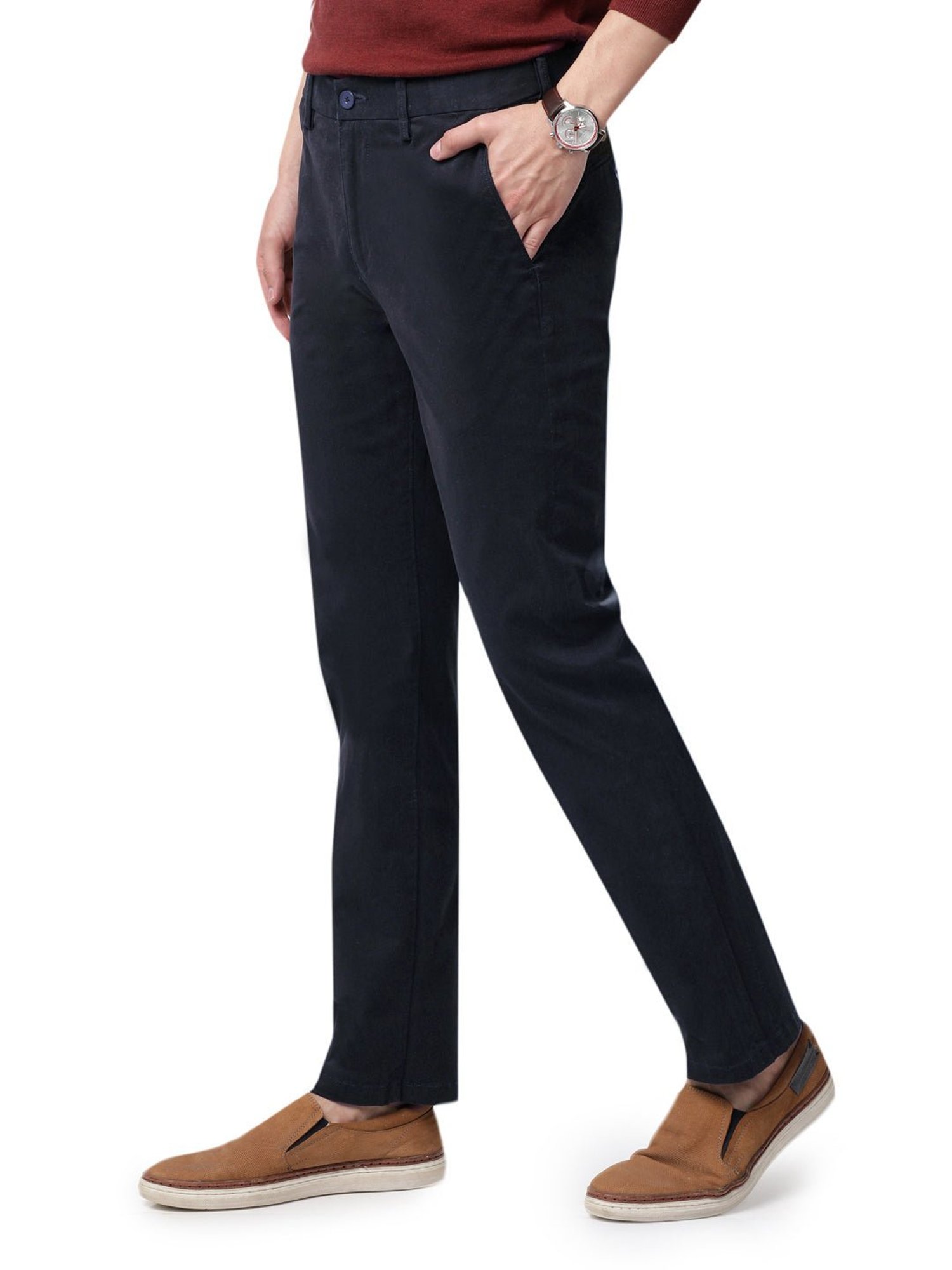 MinusOne Navy Regular Fit Chinos