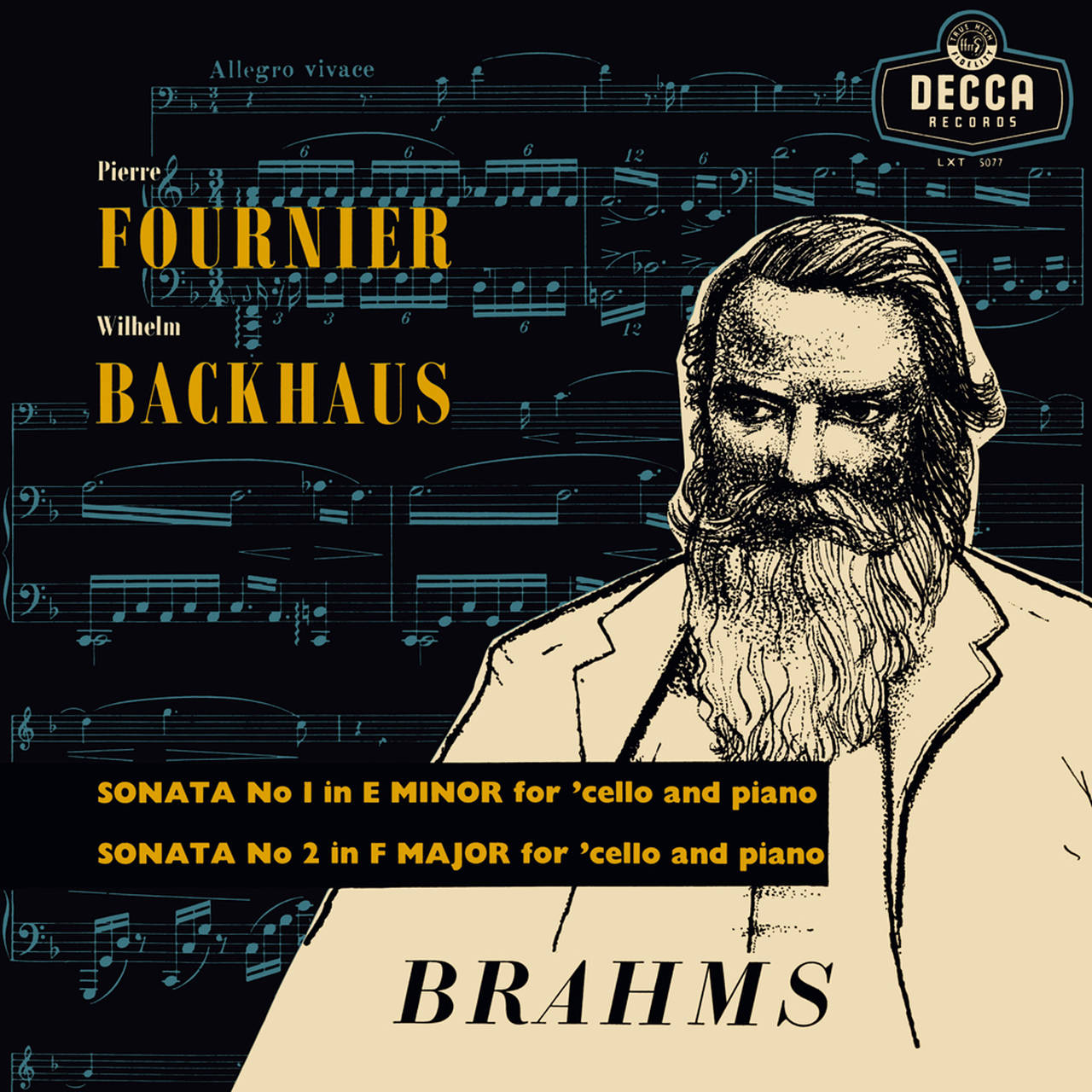 Pierre Fournier & Wilhelm Backhaus Brahms Sonata No. 1 In E Minor & Sonata No. 2 In F Major 180g Import LP (Vinyl)