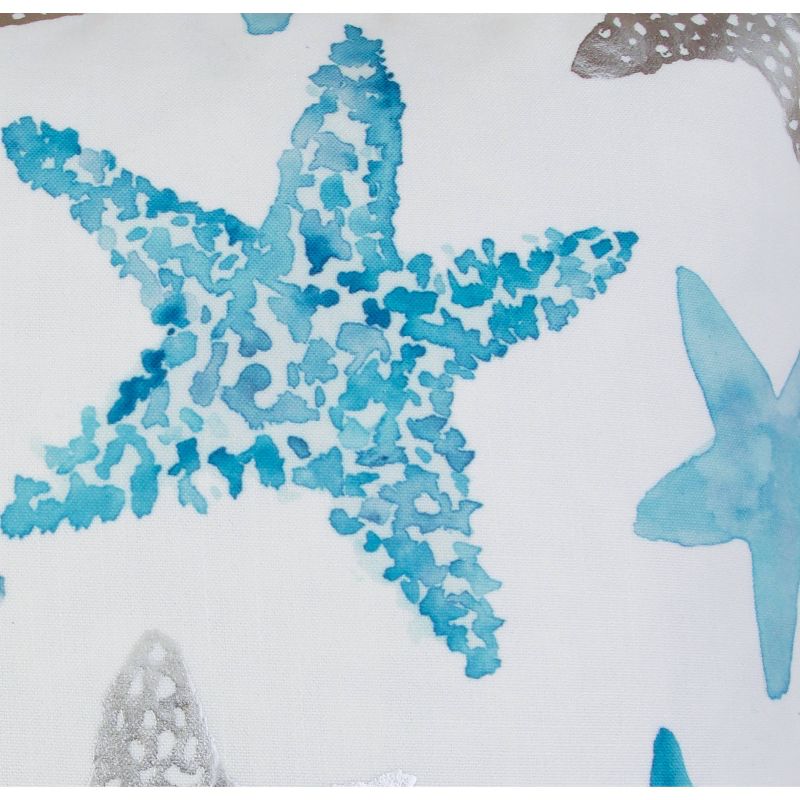 Décor Therapy 20"x20" Todrina Starfish Throw Pillow White/Blue