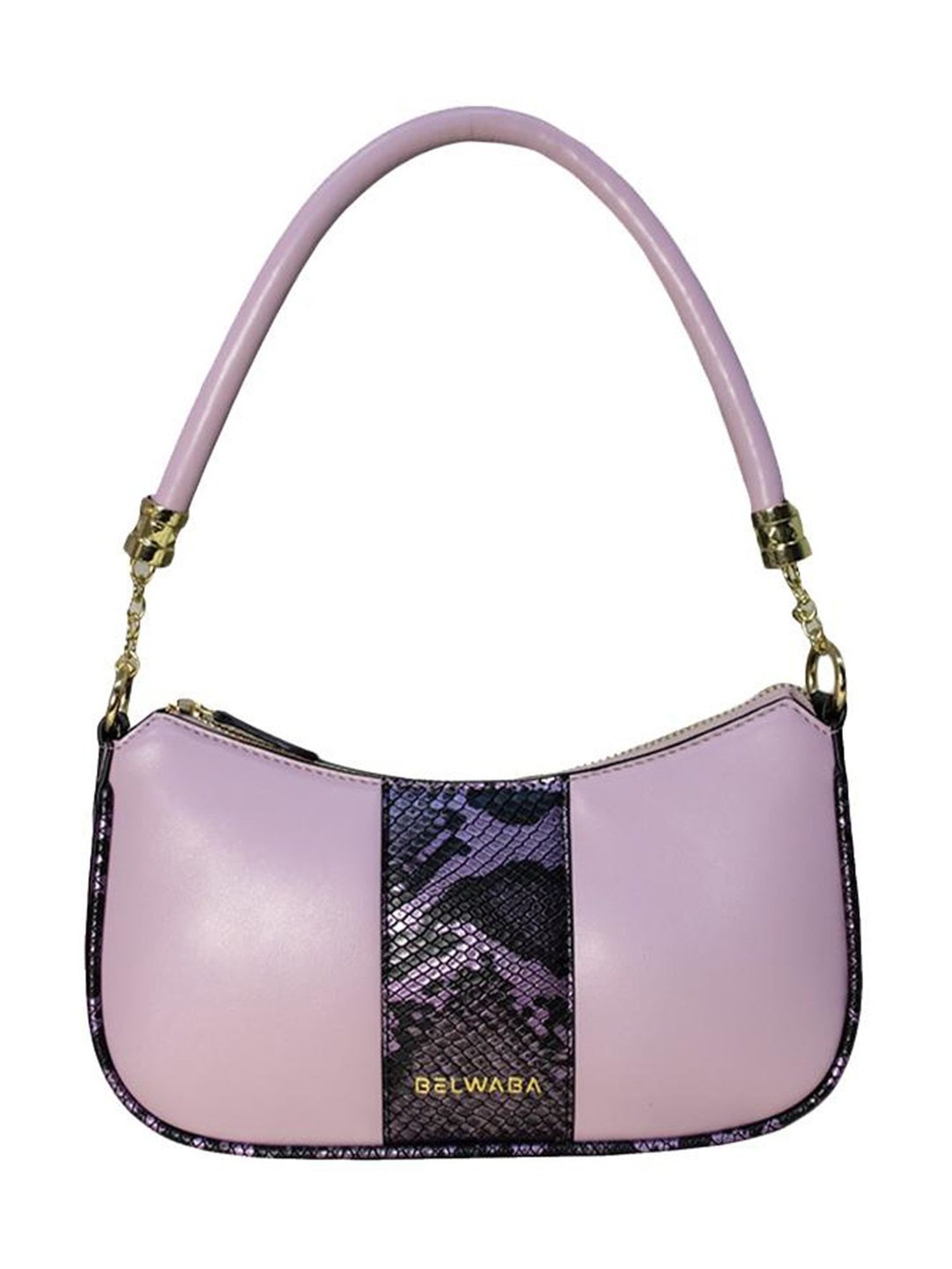 BELWABA Purple Textured Medium Shoulder Bag