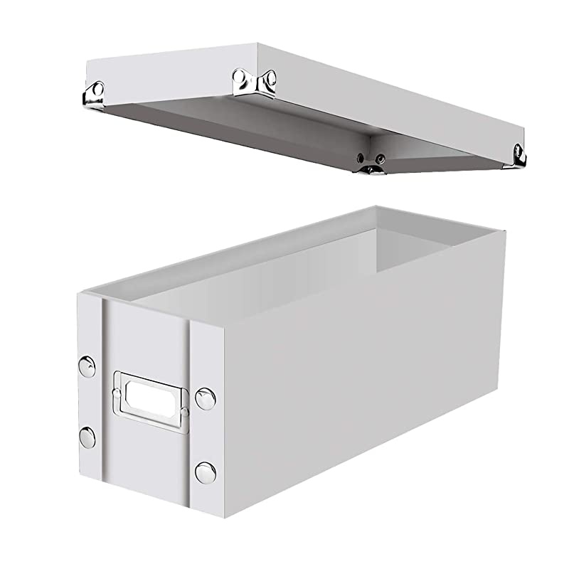 CD Storage Box, 13.25" x 5.125" x 5.125", White (SNS03311)