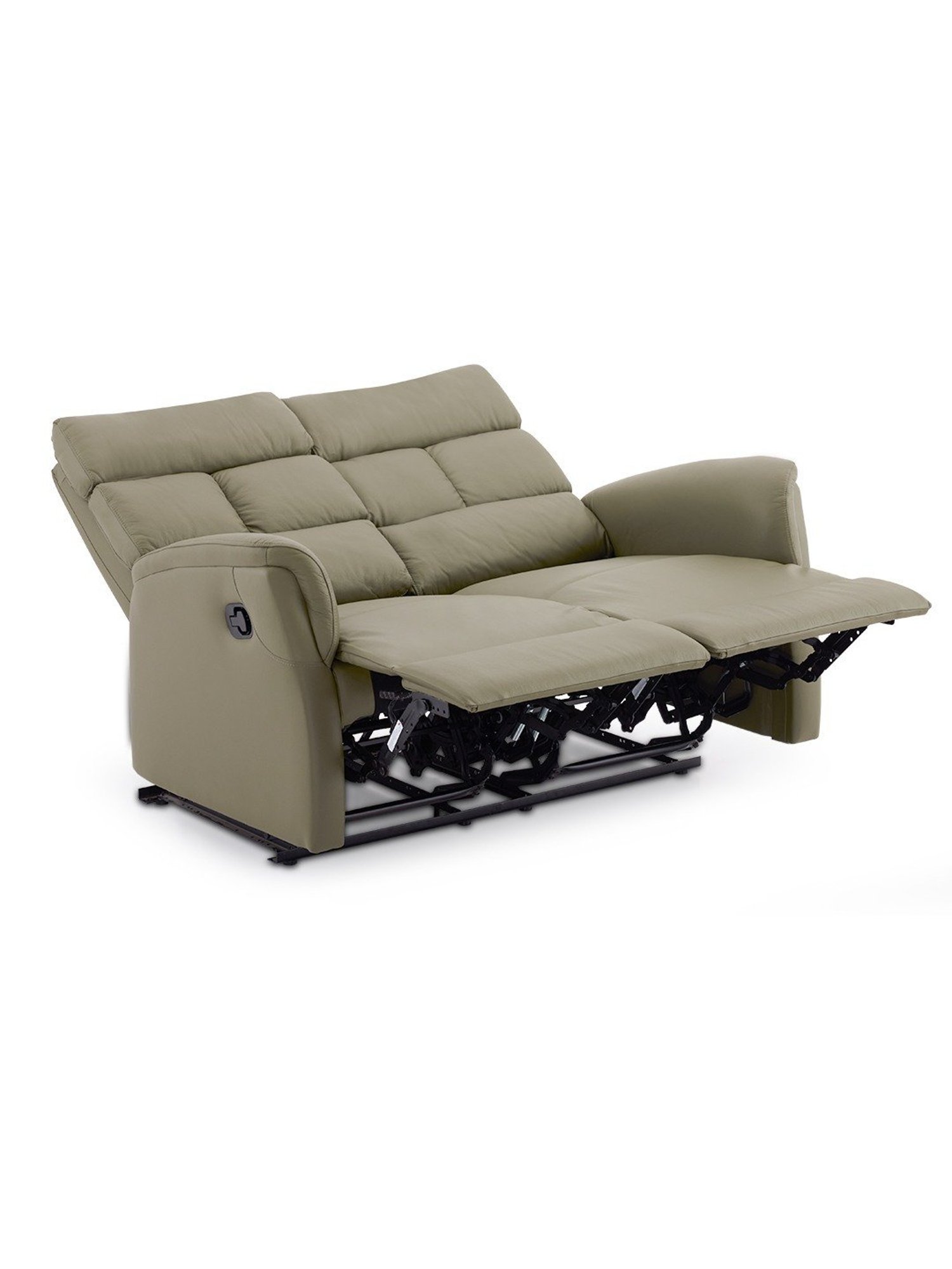 Durian Amanda Olive Green Leather 2 Seater Reclining Sofa