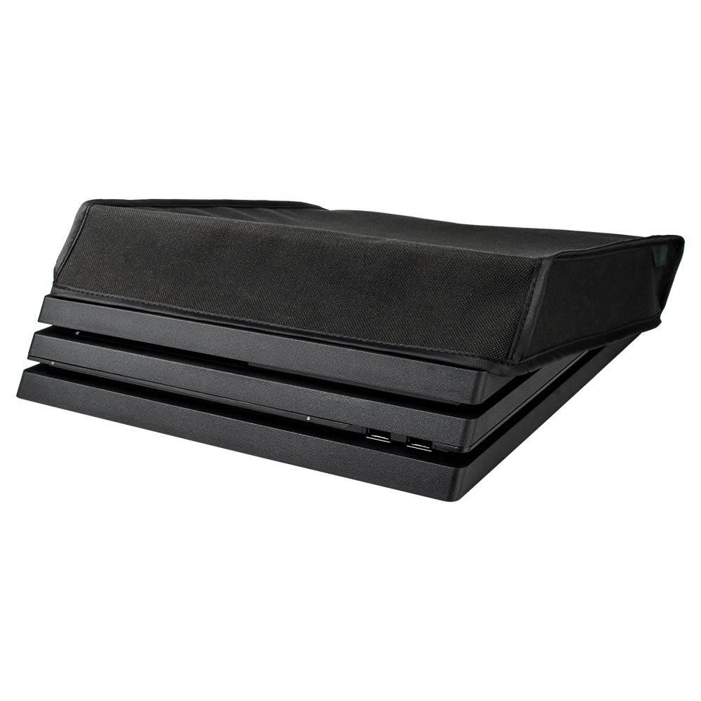 eXtremeRate Horizontal Dust Cover for Playstation 4 PS4 Pro Console Designed Double Layer Soft Neat Lining Waterproof Dustproof Precision Cut Easy Access Cable Port
