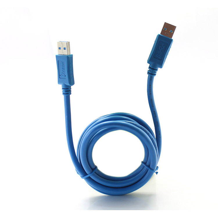 DTECH CU0121 6 ft. Blue USB 3.0 A Male to A Male Cable 6 feet
