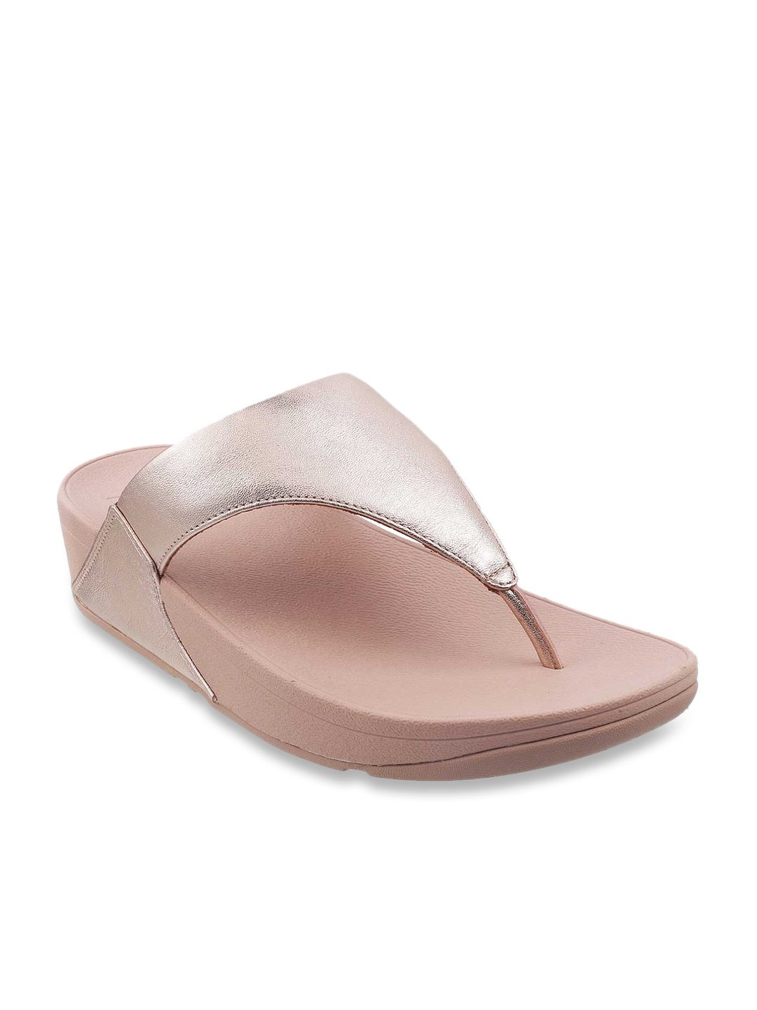 FitFlop Women's Rose Gold Thong Wedges
