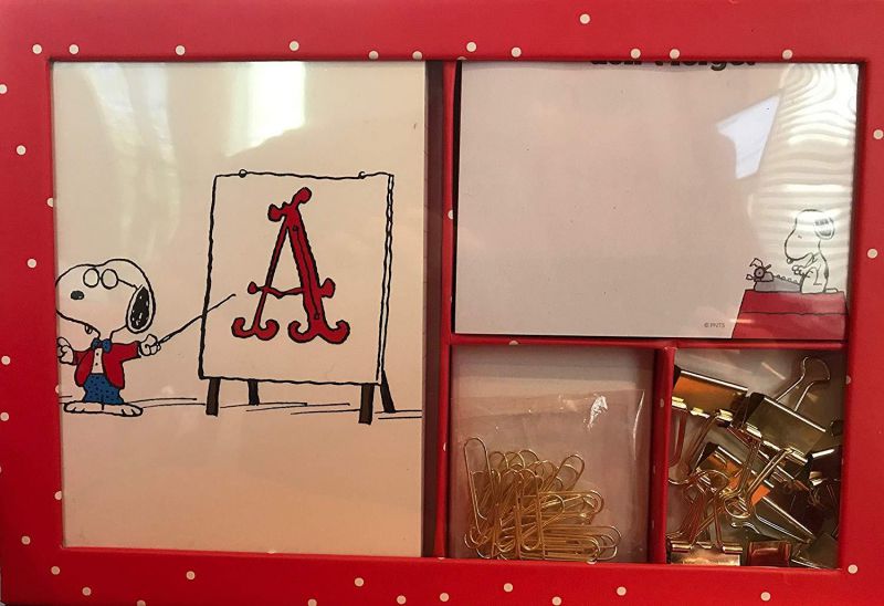 Graphique Snoopy Blank Journal Note Pad Binder Clips Gift Set