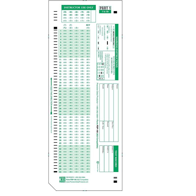 882E Compatible Testing Forms 25 Sheet Pack