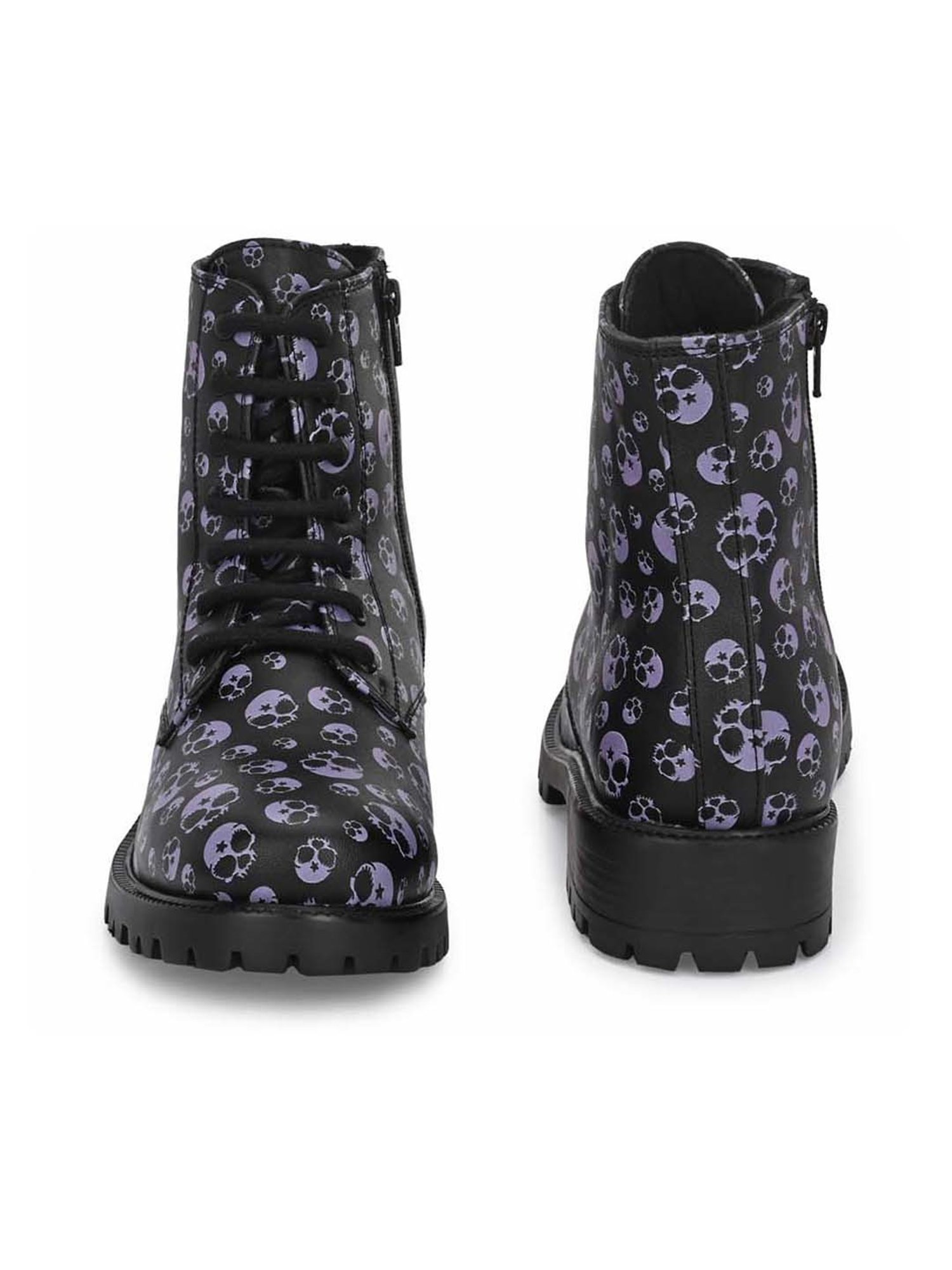 Carlo Romano Women's Black Derby Boots