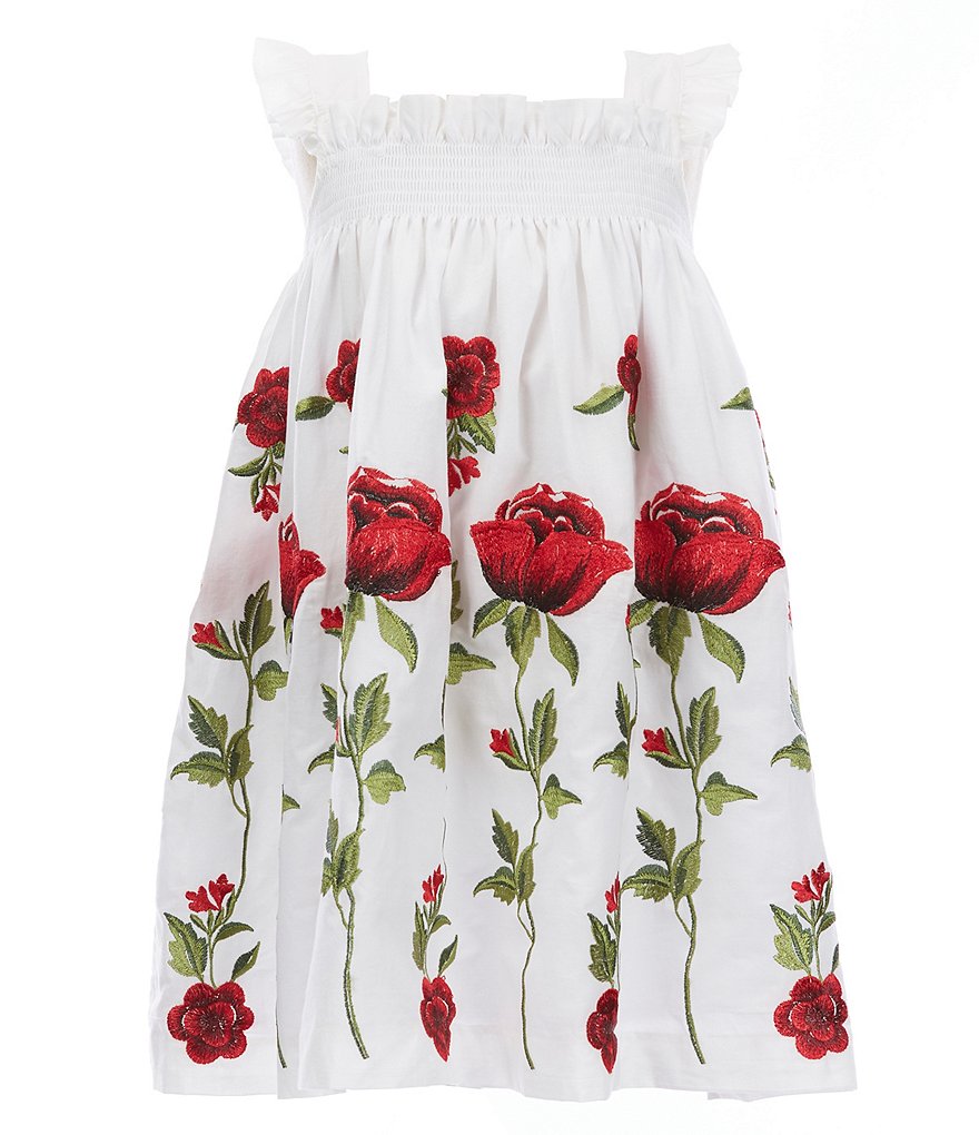 Rare Editions Little Girls 4-6X Scuba Crepe/Colorblock Fit-And-Flare Dress